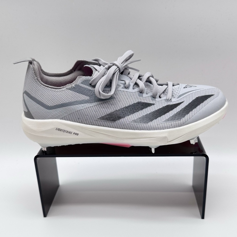 Adidas Adizero Electric+ B Mens 6.5US,‎ Baseball Cleat, Grey/Black/light-pink